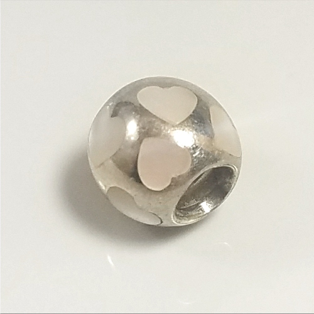 Pandora Retired Love Me Charm, Mother Of Pearl